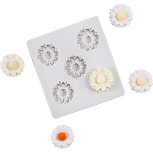 Small Daisy Flowers Silicone Mold Fondant Cakes Decoration Silicone Mold Sugarcraft Chocolate Baking Tool For cake Gumpaste Form