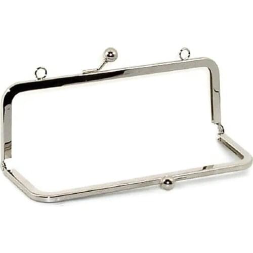 8 x 3 Inch Metal Purse Frame Women Handle Clutch Bag Accessories DIY HandBag Frame Kiss Clasp Lock Hardware