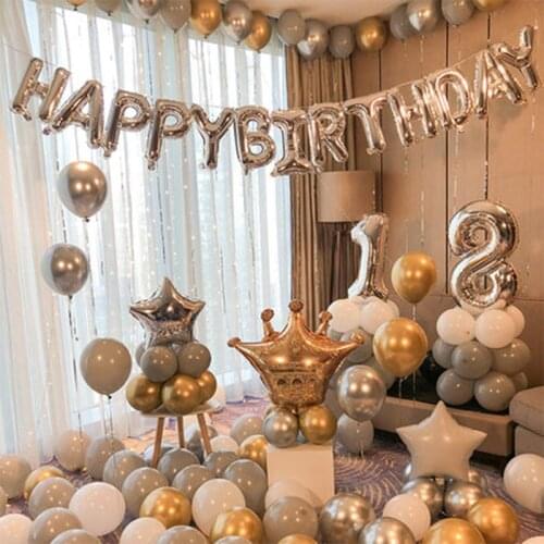 Set Aluminum Mold Balloon Surprise 18 Years Old Birthday Party Dance Adult Wedding Decoration Scene Layout Baby Shower Get Toget
