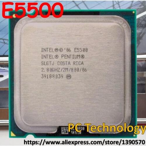 Original Intel Pentium CPU E5500 2.8GHz 2MB processor LGA775 Desktop CPU Free shipping (ship out within 1 day