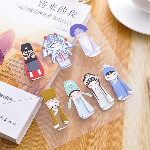 Peking Opera Style Bookmarks Facebook Creative Chinese Cartoon Design Classical Elements Beautiful Brand Name Material