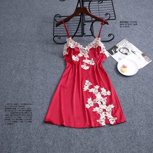 Women Bow Sleepwear Sleeveless Strap Nightwear Lace Trim Satin Cami Top Pajama Sets femme sexy lingerie pyjamas women