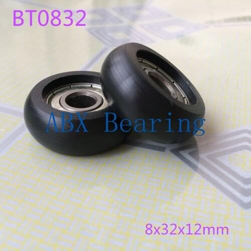 BT0832 608ZZ 608Z 608 Nylon wheel hanging / ball bearing with pulley wheel for doors and windows 8*32*12MM wholesale+retail