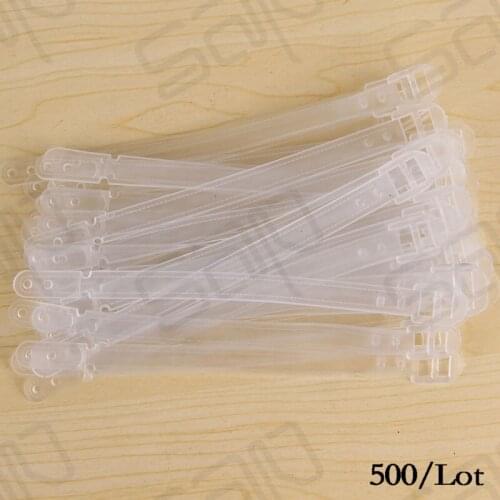 SAP durable clear plastic tag straps for Address Label Tags 500/box