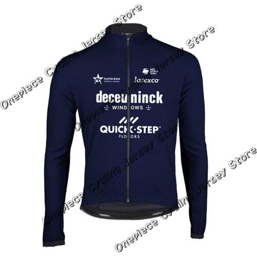 Quick Step 2021 Pro Team Windproof Blue Mens Cycling Jersey Long Sleeve Light Wind Vest Rode Bike Mtb Maillot Ropa Ciclismo