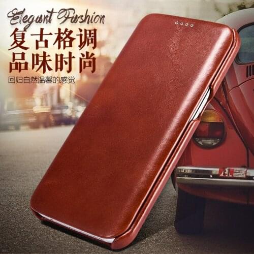 Retro Vintage Luxury Genuine Leather Mobile Phone Cases For Samsung Galaxy S7 Edge Flip cover for Samsung S7 Natural Skin