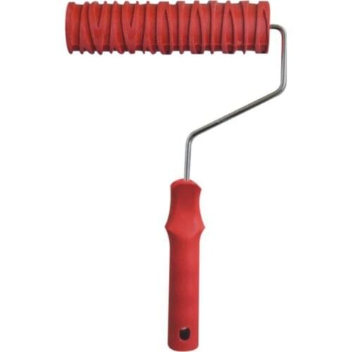 Paint Rollers 7 inch Embossing Roller Paint Brush Plastic Handle DIY Roller Art Brush Rubber Wood Grain Wall Embossing Tool