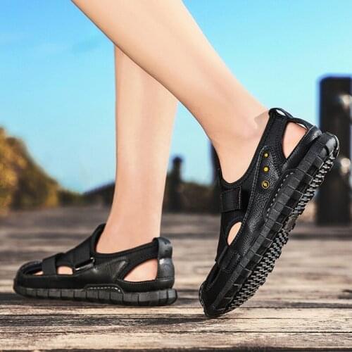 Sandalias Romanas Sandals Men Beach Safety Summer Mens Mens Outdoor Shoes Trekking Sandalias De Verano Para Hombre