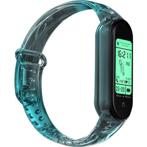 Silicone Wrist Strap Discoloration Wristband Replacement Washable Watch Band Bracelet Accessories for mi 3 4