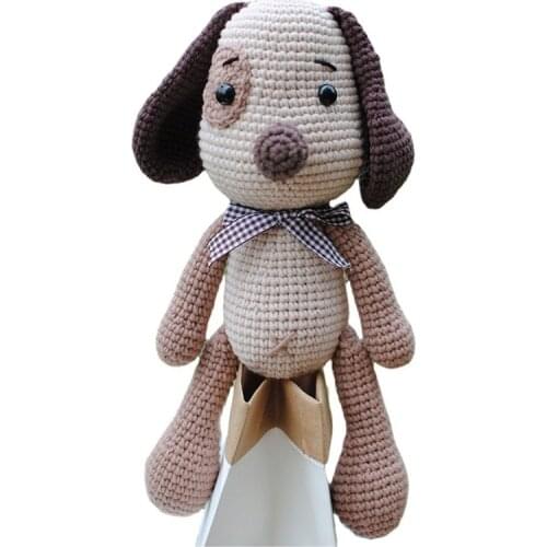 Dog Crochet Kit Needlework puppy DIY Knitting amigurumi Crocheting Craft kits handmake With Materials instruction vedio
