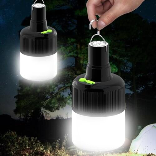 Outdoor Camping Bulb USB Rechargeable LED Emergency Lights Portable Tent Lamp Battery Lantern BBQ light for Patio/Porch/Garden