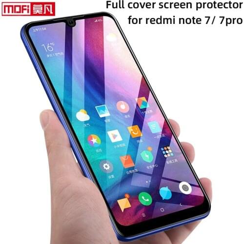 Screen protector for Xiaomi redmi note 7 pro tempered glass full glue full cover 2.5D mofi original premium redmi note 7 glass