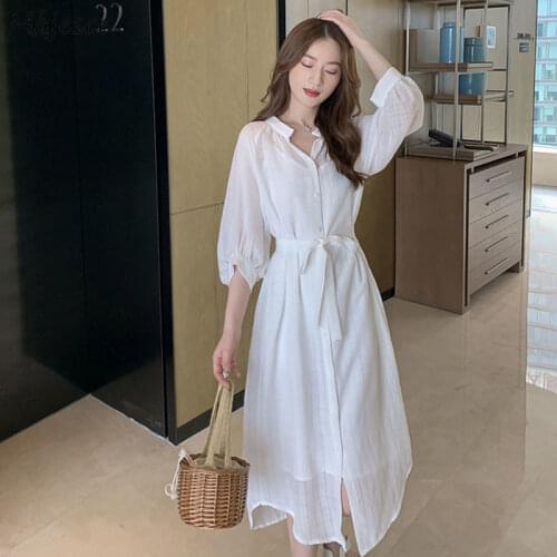 Sets Women Simple Casual Elegant A-line Baggy Dress Cute Lace Up Bow Summer Solid Camis Office Lady Fashion Korean Style Outfits