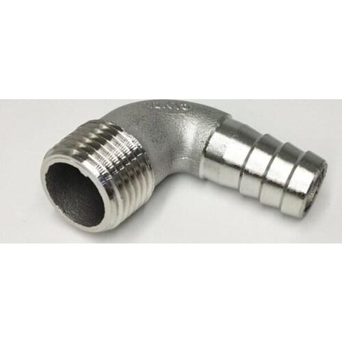 1pcs DN20 right angle joint 304 stainless steel hose tube pipe connector interface port pagoda type