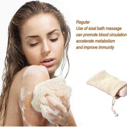 10Pcs Soap Exfoliating Bag Pouch Soap Saver Natural Ramie Mesh Soap Saver Bags N0PF