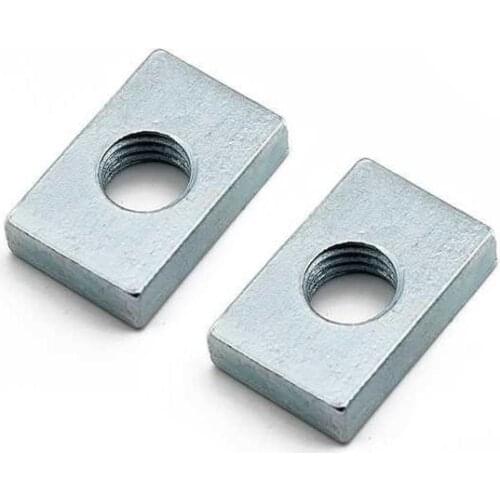 100pcs Square Nut M3 M4 M5 M6 Rectangular Nuts GB39 Aluminum Profile Accessory Slider Block Thin Carbon Steel Countersunk Nut