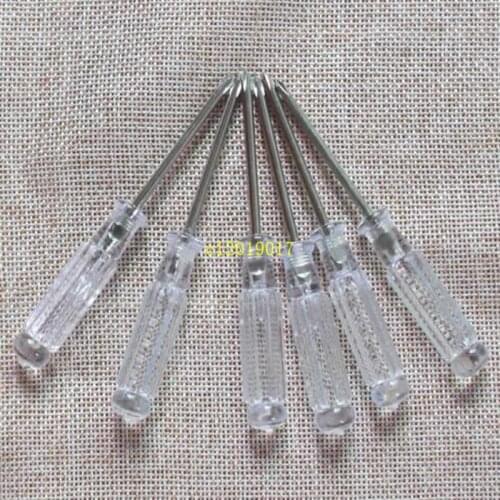 1000pcs 3.0 x 100mm Transparent Handle Screwdriver Repair Hand Tools Precision Screwdriver