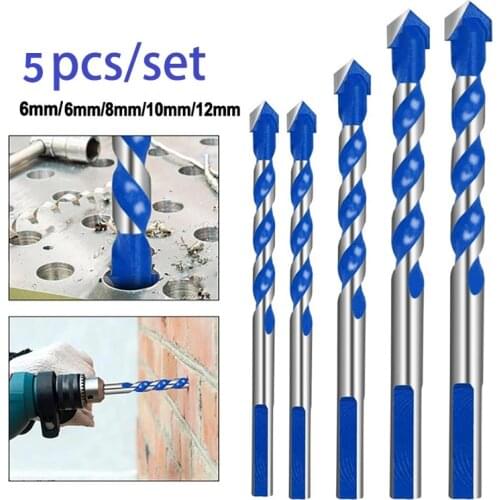 3 4 5 6 8 10 12mm Multi-functional Glass Drill Bit Triangle Bits Ceramic Tile Concrete Brick Metal Stainless Steel Wood