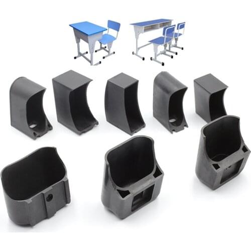 4pcs Black Rubber Feet student desk chair Internet cafe Training class room table leg caps oval Non-slip Table Foot dust Cover