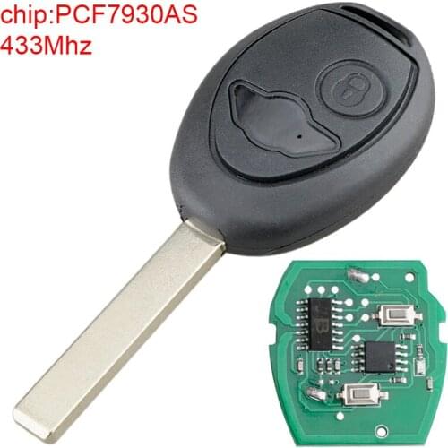 433Mhz Car Remote Key Fob with PCF7930AS Chip Fit for BMW Mini Cooper R50 R53 S 2001-2005