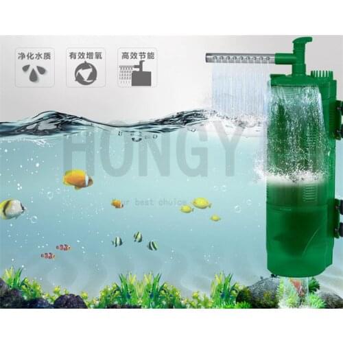 ATMAN 1 piece fish tank filter 3 in 1 built-in aquarium filter equipment circulating water pump aerobic silent pump SIF-600/900