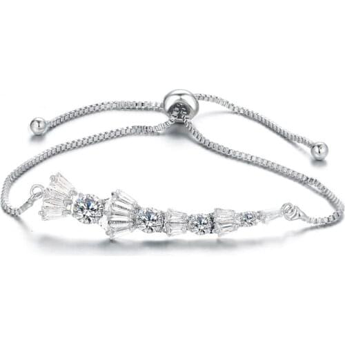 Bettyue Brand Charm Fashion AAA White Cubic Zircon Europe And America Style Jewelry Sliver Link Chain For Woman Wedding Gifts