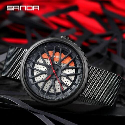 En Rim Hub Watch Custom Design Car Wrist Watch Stainless Steel Custom not Printing Wheel Rim Hub Dial Quartz Watches Relogio