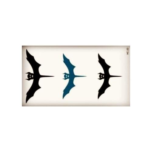 Black and Blue Scary Bat Body Art Beauty Makeup Waterproof Temporary Tattoo Stickers