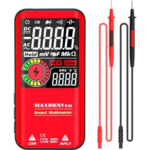 MAXRIENY S10/S11 Digital Multimeter DC/AC Voltage Meter Resistance Capacitance Frequency Temperature Tester 9999 Maximum Display