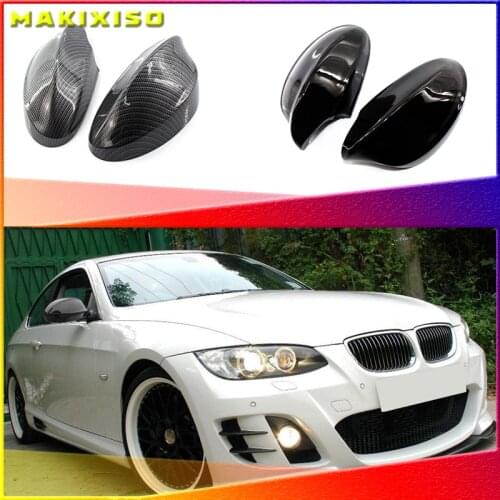 For BMW 1 3 Series E81 E82 E87 E88 E90 E91 E92 E93 Carbon Fiber Rearview Mirror Cover Caps Car Accessories