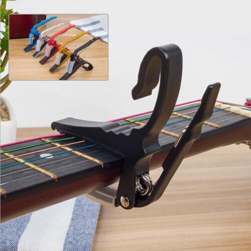 Guitar Capo Quick Change Capos Tune Clamp Key Trigger For Folk Electric Guitar Ukulele Aluminium Alloy Metal Tone Adjusting Capo