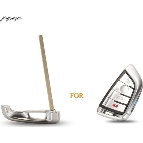 Jingyuqin 10pcs Remote Car Key Shell Uncut Blade For BMW New 3 5 7 Series X1 X5 X6 Smart Case Fob Replacement