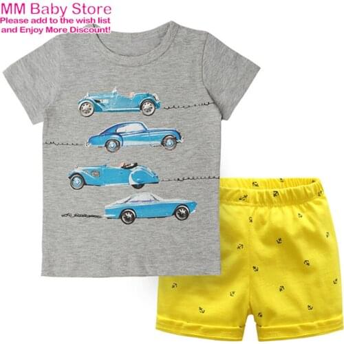 Baby Boy Clothing Sets Fashion Summer 2Pcs Short Sleeve T-Shirt+Shorts Suit Cartoon Children Boys Clothes Kids Tracksuit