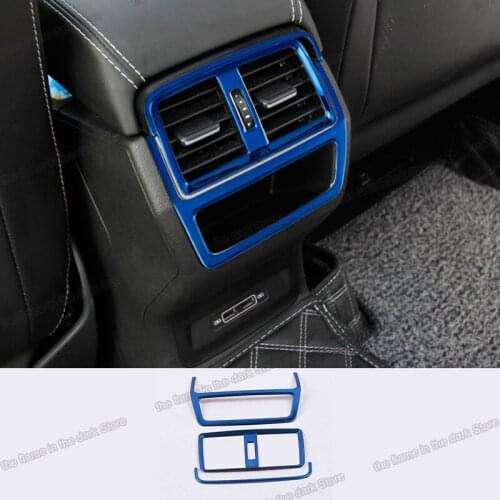 Lsrtw2017 for Skoda Kodiaq Car Rear Armrest Vent Air Outlet Frame Decorative Interior Accessories 2016 2017 2018 2019 2020