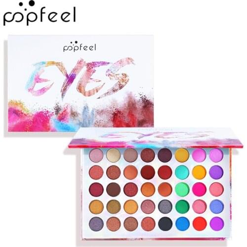 POPFEEL Matte Eyeshadow Palette Makeup Set 40 Shades High Pigmented Shimmer Makeup Palette Long Lasting Waterproof Eye Shadow