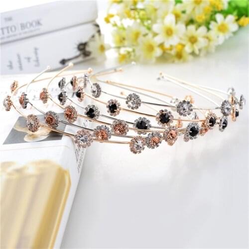 Metal Diamond Rhinestone Hairbands For Women Retro Hair Accessories Girls Headband for Girl Retro Headbands Head Wrap Wholesale