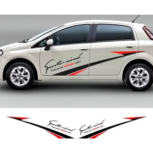 2PCS Car Door Side Trim Stickers For Kia Picanto Morning Sport Styling Auto Body Decoration Vinyl Film Decal Sticker Accessories