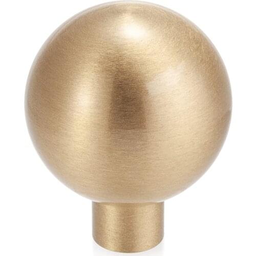 Solid Brass Round Ball Knobs Cute Cabinet Handles Dresser Drawer Knobs and Pulls Brushed Brass Drawer Knobs