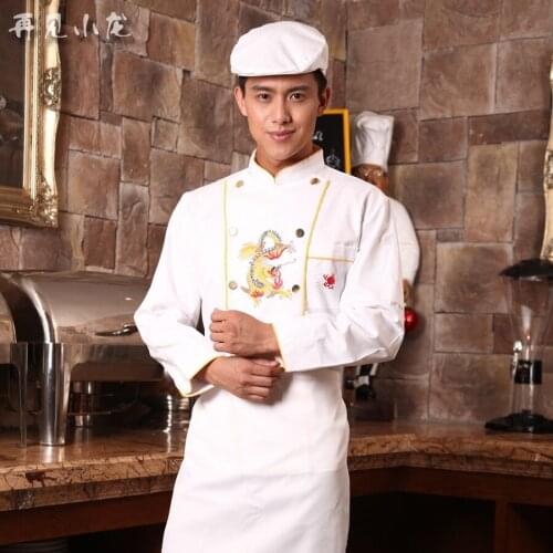 Autumn Man Woman Cotton Chef Jacket Restaurant Hotel Full Sleeve Male Kitchen Cooking Chef Uniform Work Wear Plus Size B-5683