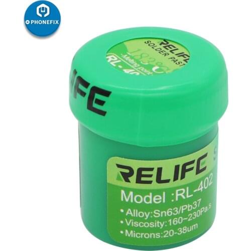 RELIFE Soldering Paste Flux No-clean Solder Paste 183°C Medium temperature RL-400 RL-401 RL-402 Solder Tin Cream For BGA Repair