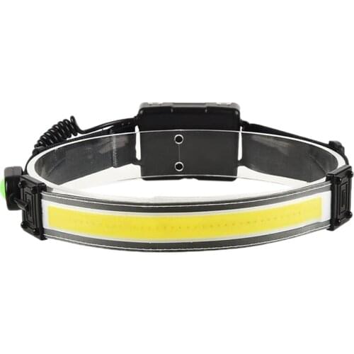 COB LED Headlight 120˚ Wide Angle Flashlight USB Rechargeable Head Light For Camping Hunting Runners Hiking Outdoors