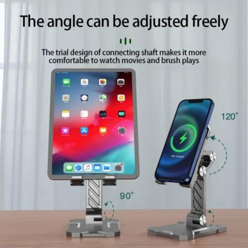 Universal Desktop Mobile Phone Holder Magnetic Wireless Phone Charging Base Holder for iPhone 12/Pro Max Mini