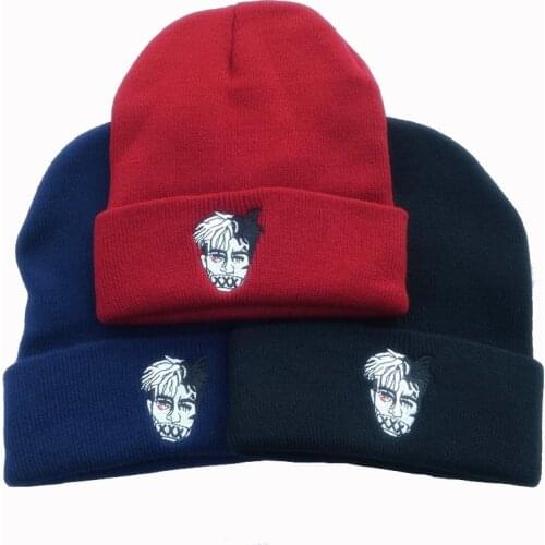 Us rapper singer hat embroidery knitting hat sets hip hop cap Skullies Knitted Hat Unisex Caps winter outdoor hat