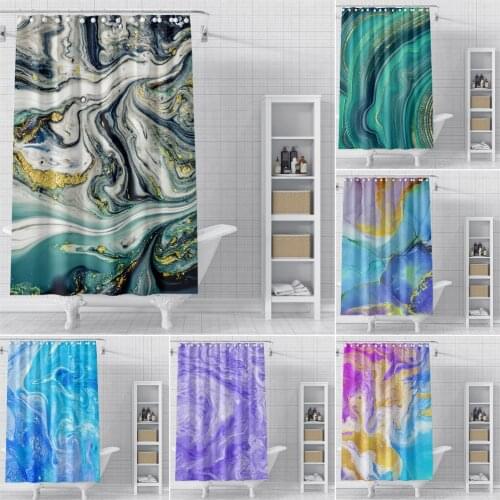 3D Marble Texture Shower Curtain Abstract Style Bathroom Curtain Waterproof Mildew Proof Shower Curtains For Bathroom Decor