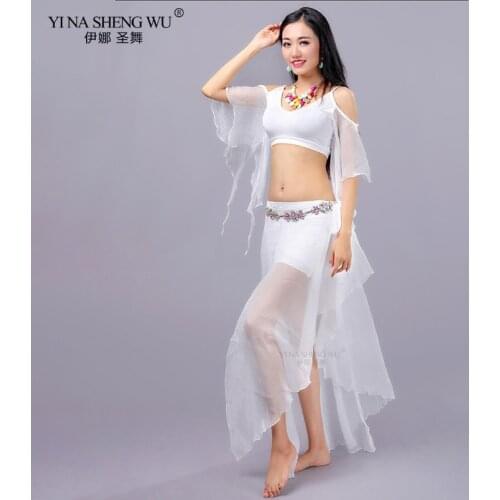 Belly Dance Costume Practice Set Performance Top & Skirt & Hip Scarf Dance Dress Lady Belly Dancing Dance Wear Professional New