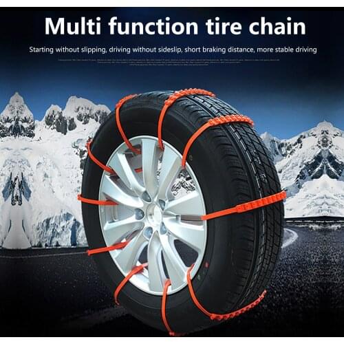 10pcs Automobile Universal Anti-skid Snow Chain Off-road Vehicle Tire Snow Chains Emergency Non-slip Cable Ties Wholesale