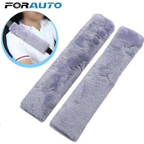 2Pieces/set Car Seatbelt Shoulder Pad Comfortable Driving Seat Belt Cover Soft Plush Car-styling Universal Interior Accessories