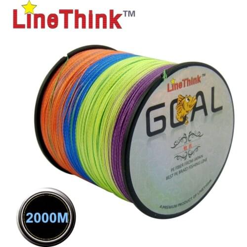 2000M LineThink Brand GOAL Best Quality Multifilament 100% PE Braided Fishing Line Fishing Braid Free Shipping