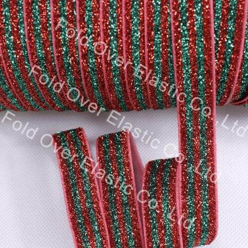5/8 glitter elastic, 50yards frosted glitter elastic, metallic velvet webbing elastic