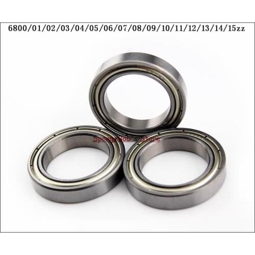 5pcs/Lot 6808ZZ 6808 ZZ 40x52x7mm Metal Shielded Thin Wall Deep Groove Ball Bearing